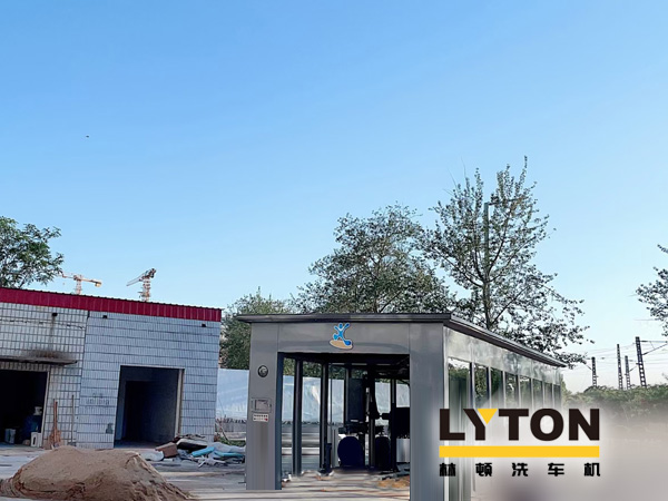 河北保定中石化配置林頓FX80系列隧道式全自動(dòng)洗車(chē)機(jī)，設(shè)備安裝趨于完工